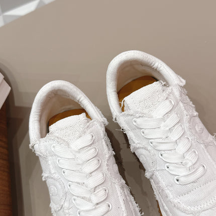 LOEWE 26S FLOW RUNNER SNEAKER IN WHITE DENIM