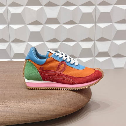 LOEWE 26S FLOW RUNNER SNEAKER IN MULTICOLOR SUEDE AND CALFSKIN
