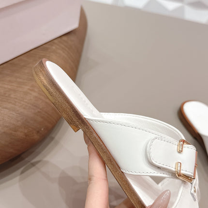 CHLOÉ 26S SANDALS IN WHITE CALFSKIN
