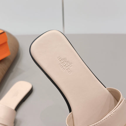 HM 26S GIULIA SANDAL IN NUDE BEIGE CALFSKIN SILVER HARDWARE