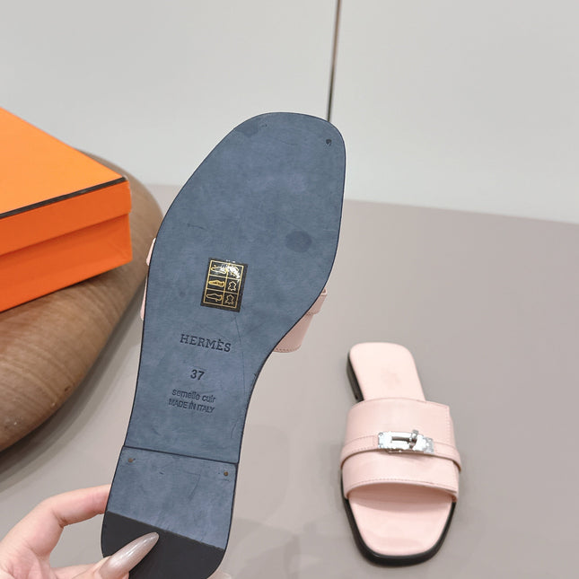 HM 26S GIULIA SANDAL IN LIGHT PINK CALFSKIN SILVER HARDWARE