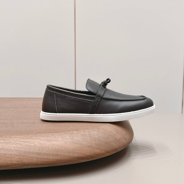 HM 26S KELLY PARIS LOAFERS IN BLACK CALFSKIN BLACK HARDWARE