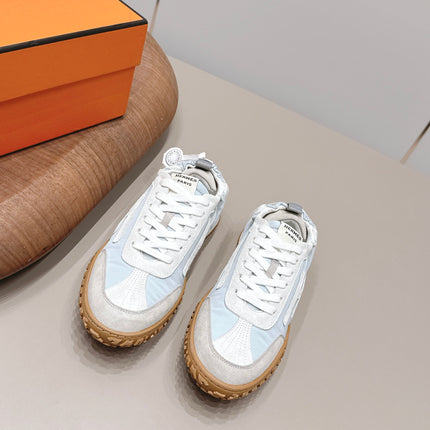 HM 26S BOUNCING SNEAKERS IN ICE BLUE NYLON AND LIGHT GREY SUEDE