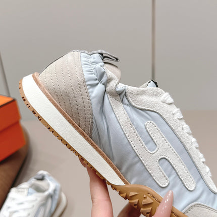HM 26S BOUNCING SNEAKERS IN ICE BLUE NYLON AND LIGHT GREY SUEDE