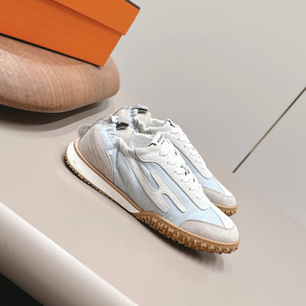 HM 26S BOUNCING SNEAKERS IN ICE BLUE NYLON AND LIGHT GREY SUEDE