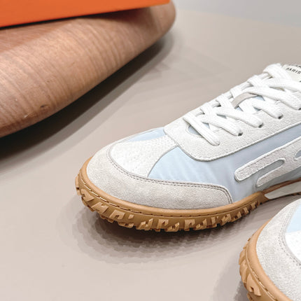 HM 26S BOUNCING SNEAKERS IN ICE BLUE NYLON AND LIGHT GREY SUEDE