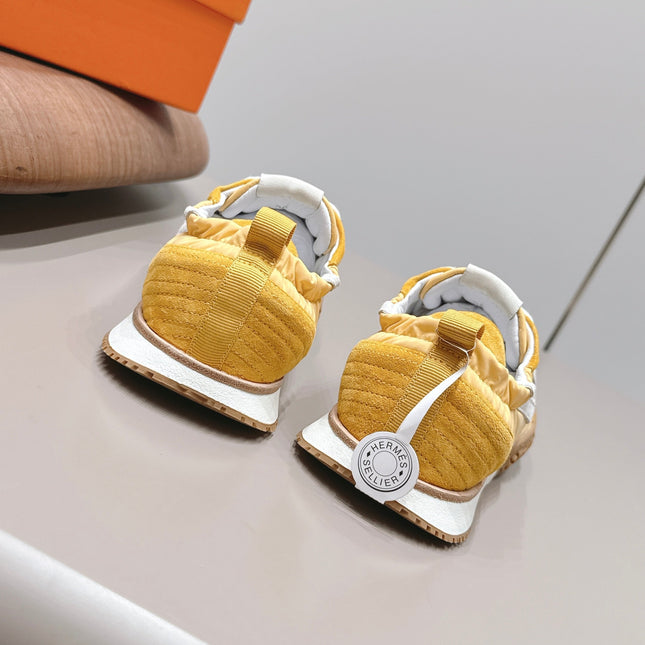 HM 26S BOUNCING SNEAKERS IN YELLOW NYLON AND SUEDE