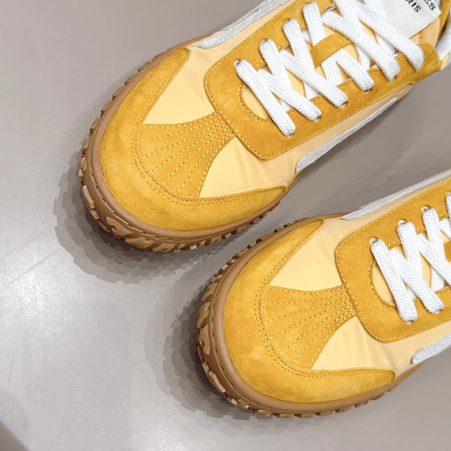 HM 26S BOUNCING SNEAKERS IN YELLOW NYLON AND SUEDE
