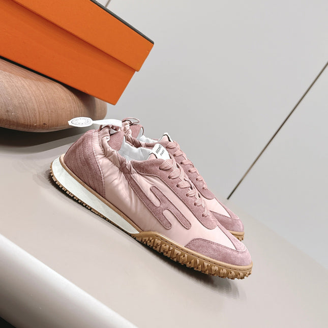 HM 26S BOUNCING SNEAKERS IN PINK NYLON AND SUEDE