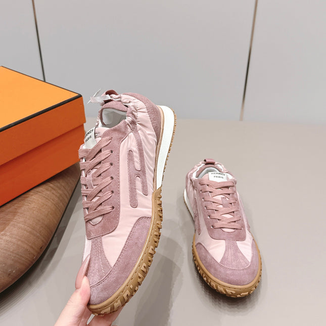 HM 26S BOUNCING SNEAKERS IN PINK NYLON AND SUEDE