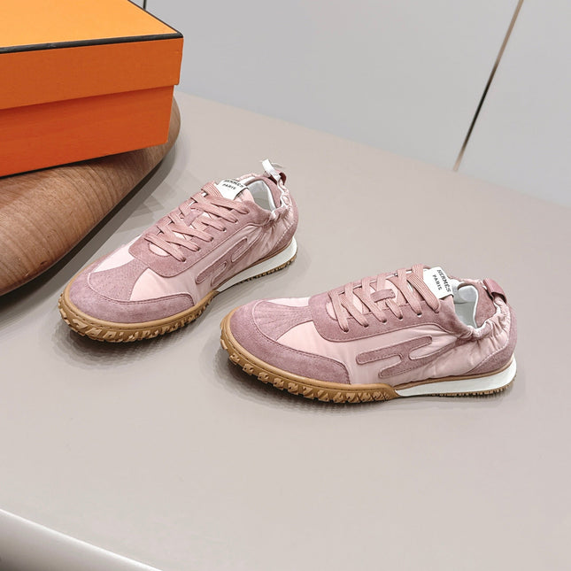HM 26S BOUNCING SNEAKERS IN PINK NYLON AND SUEDE