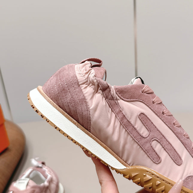 HM 26S BOUNCING SNEAKERS IN PINK NYLON AND SUEDE
