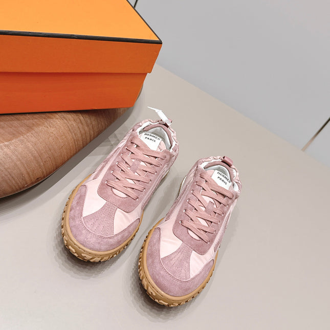 HM 26S BOUNCING SNEAKERS IN PINK NYLON AND SUEDE