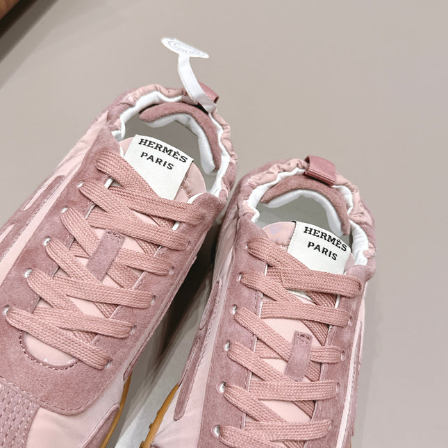HM 26S BOUNCING SNEAKERS IN PINK NYLON AND SUEDE