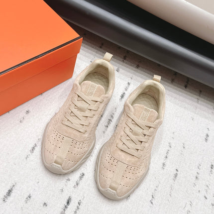 HM 26S TRAIL SNEAKERS IN BEIGE PERFORATED SUEDE