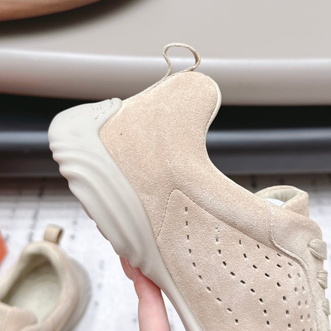 HM 26S TRAIL SNEAKERS IN BEIGE PERFORATED SUEDE