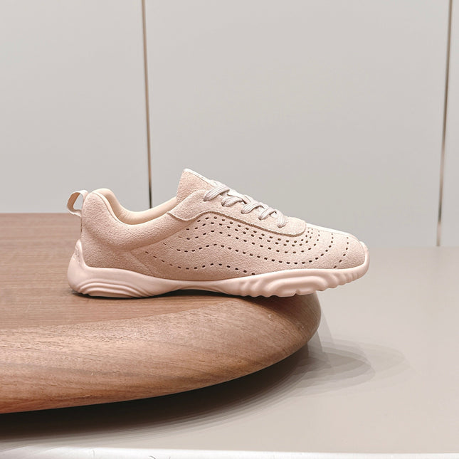 HM 26S TRAIL SNEAKERS IN LIGHT PINK PERFORATED SUEDE