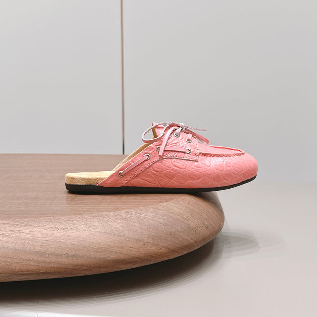 MIUMIU 26S LOAFER MULES IN PINK CALFSKIN