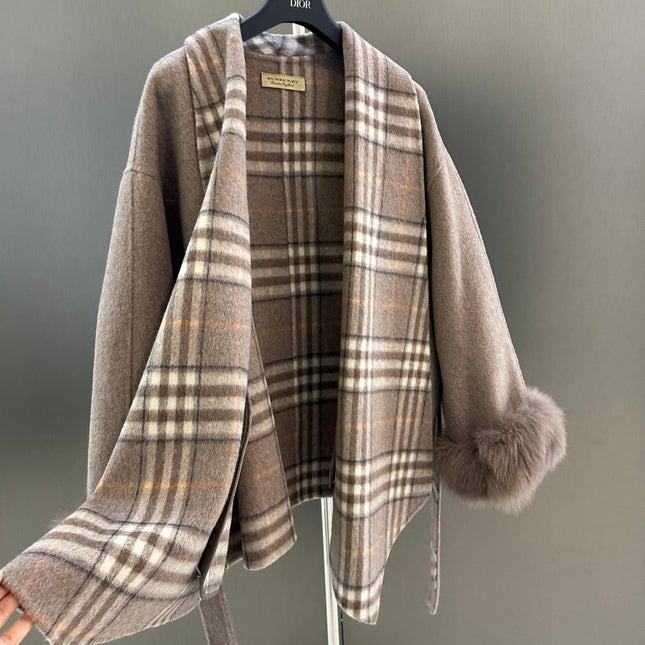 BURBERRY 25S PLAID WOOL COAT 133