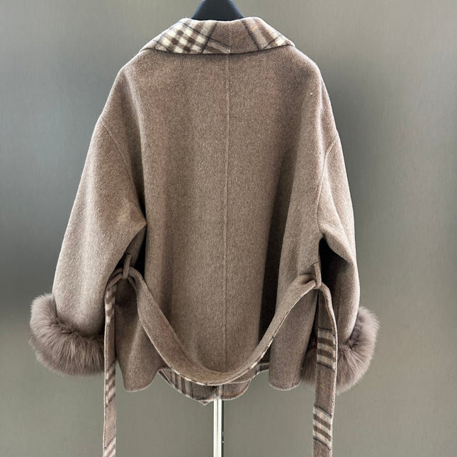 BURBERRY 25S PLAID WOOL COAT 133