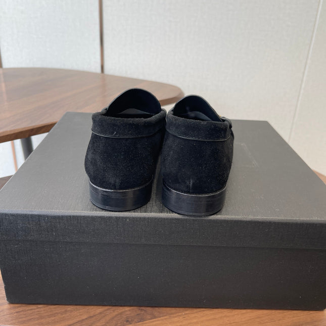 YSL 26S LOAFER IN BLACK SUEDE