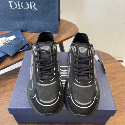DIOR 26S B30 COUNTDOWN TECH SNEAKER IN BLACK TECHNICAL FABRIC AND SUEDE