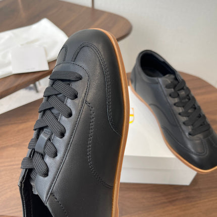 THE ROW 26S SNEAKERS IN BLACK CALFSKIN