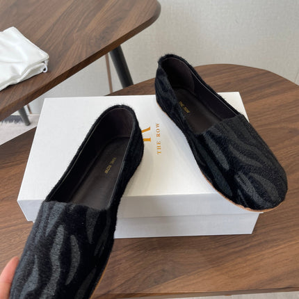 THE ROW 26S MARY JANES IN BLACK ZEBRA PRINT PONY HAIR