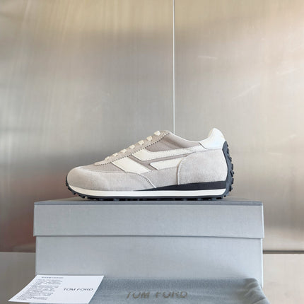 TOM FORD 26S SNEAKERS IN LIGHT BEIGE SUEDE