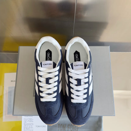 TOM FORD 26S SNEAKERS IN NAVY BLUE SUEDE