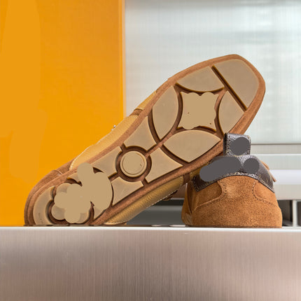 26S SNEAKERINA SNEAKERS IN CARAMEL BROWN SUEDE AND CALFSKIN
