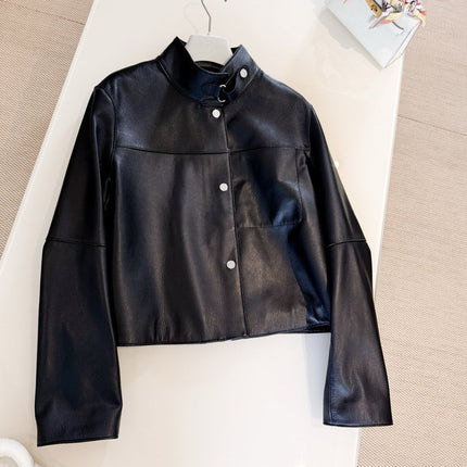 HERMES 25S STAND-COLLAR SHEEPSKIN JACKET 312