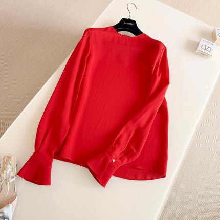 VALENTINO 26S LONG-SLEEVE SILK SHIRT 1229