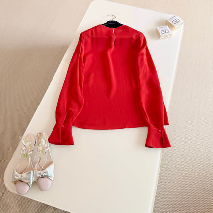 VALENTINO 26S LONG-SLEEVE SILK SHIRT 1229