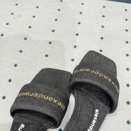 VY POOL SANDAL IN BLACK DENIM