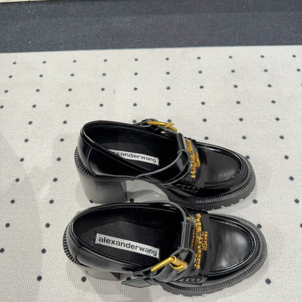 CARTER HIGH-HEEL LOAFER 85MM IN BLACK CALFSKIN