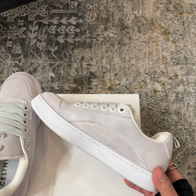 CELINE 26S SNEAKER IN LIGHT GREY SUEDE