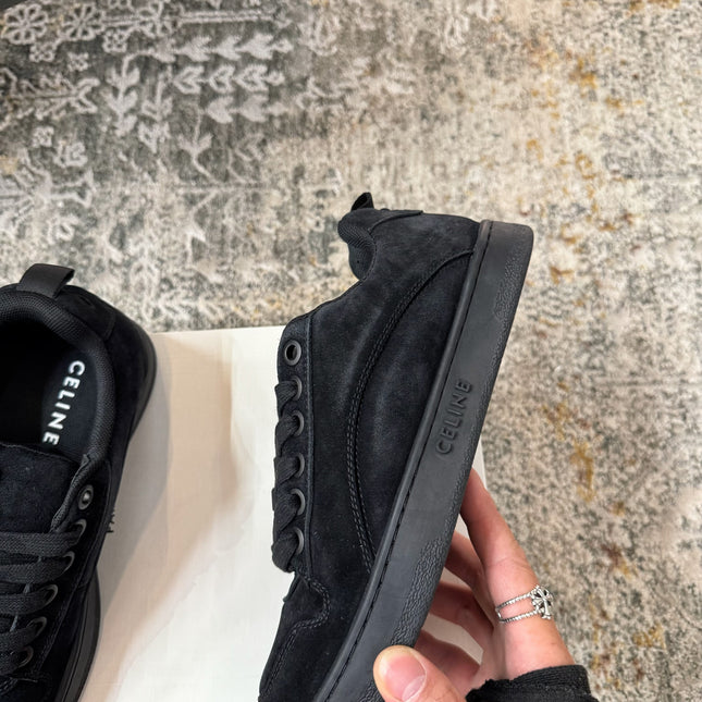 CELINE 26S SNEAKER IN BLACK SUEDE