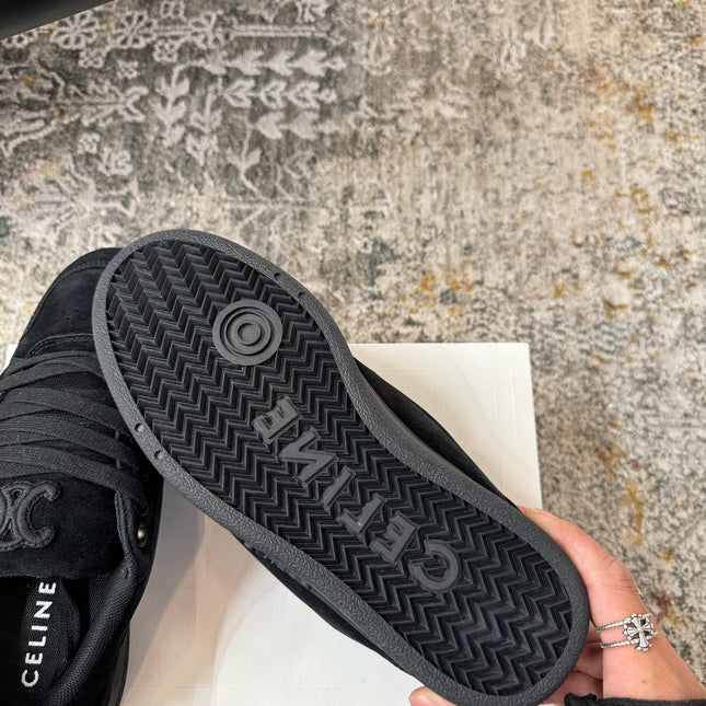CELINE 26S SNEAKER IN BLACK SUEDE