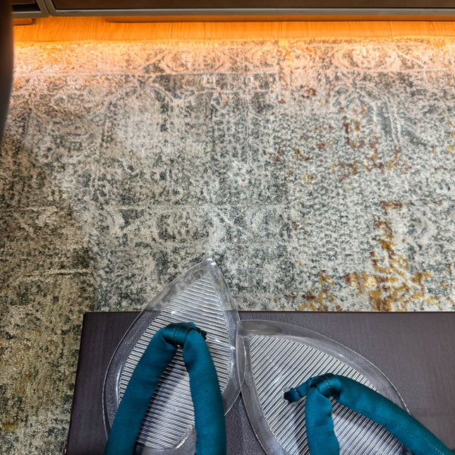 ALAIA 26S THONG SANDALS IN TEAL BLUE SATIN AND TRANSPARENT PVC