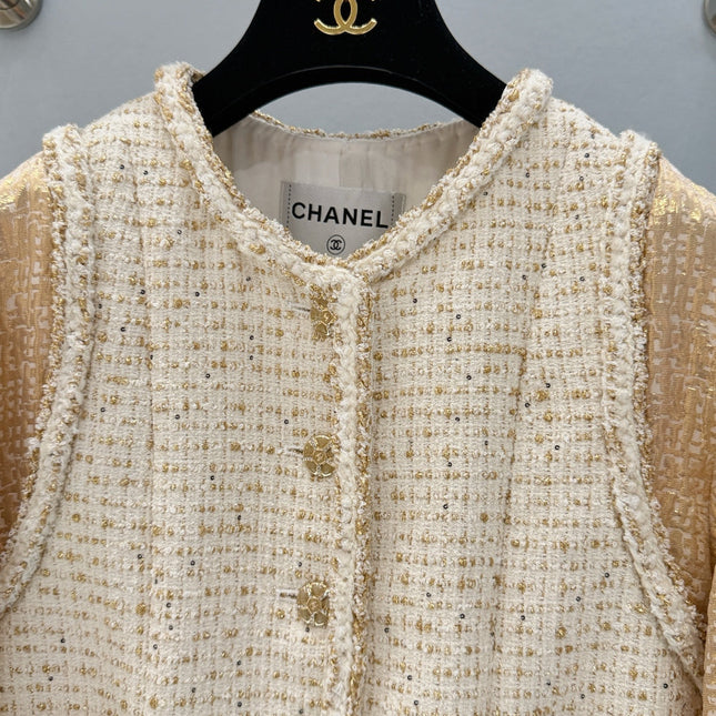 CHANEL 26S TWEED WOOL COAT 893