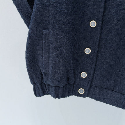 CHANEL 26S SHORT-SLEEVE STAND COLLAR JACKET 888
