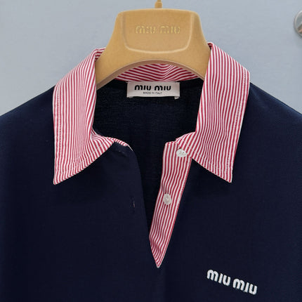 MIUMIU 26S LONG SLEEVE POLO SHIRT 896