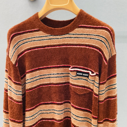 MIUMIU 26S STRIPED PULLOVER SWEATER 880