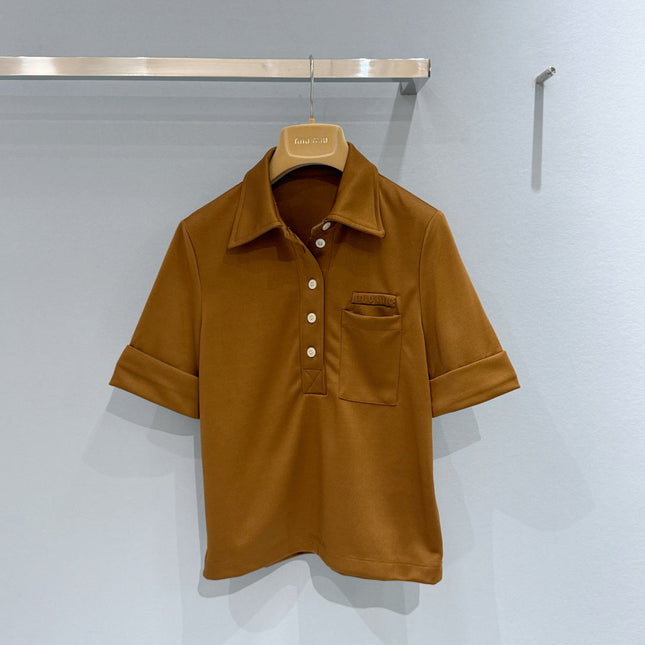 MIUMIU 26S SHORT-SLEEVE POLO T-SHIRT STYLE 1102