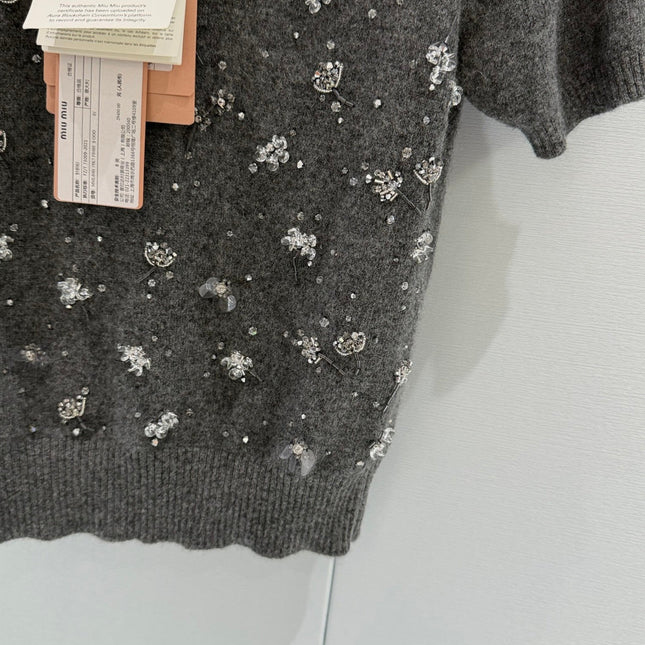 MIUMIU 26S SHORT-SLEEVED KNIT POLO SHIRT STYLE 1061