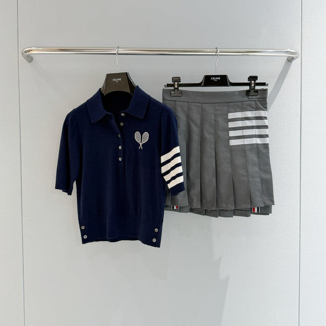 THOM 26S SHORT SLEEVE POLO KNIT TOP STYLE 265
