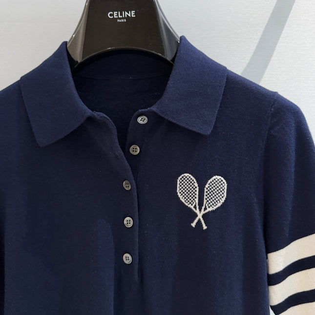 THOM 26S SHORT SLEEVE POLO KNIT TOP STYLE 265