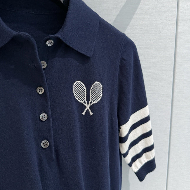 THOM 26S SHORT SLEEVE POLO KNIT TOP STYLE 265