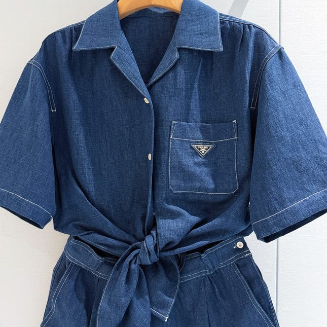 PRADA 26S DENIM JUMPSUIT 996